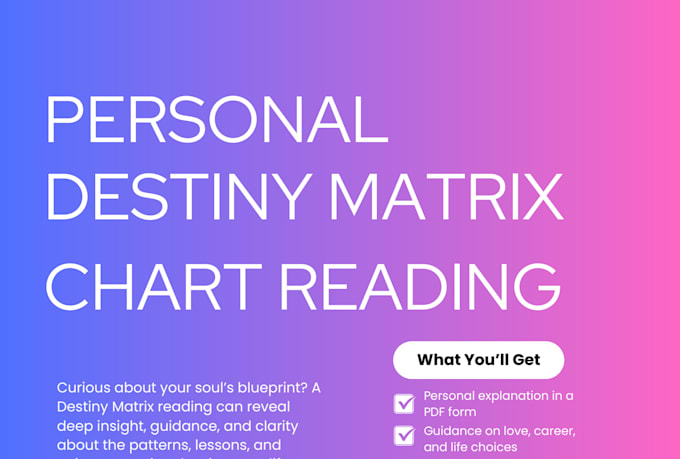 give you a personal destiny matrix reading